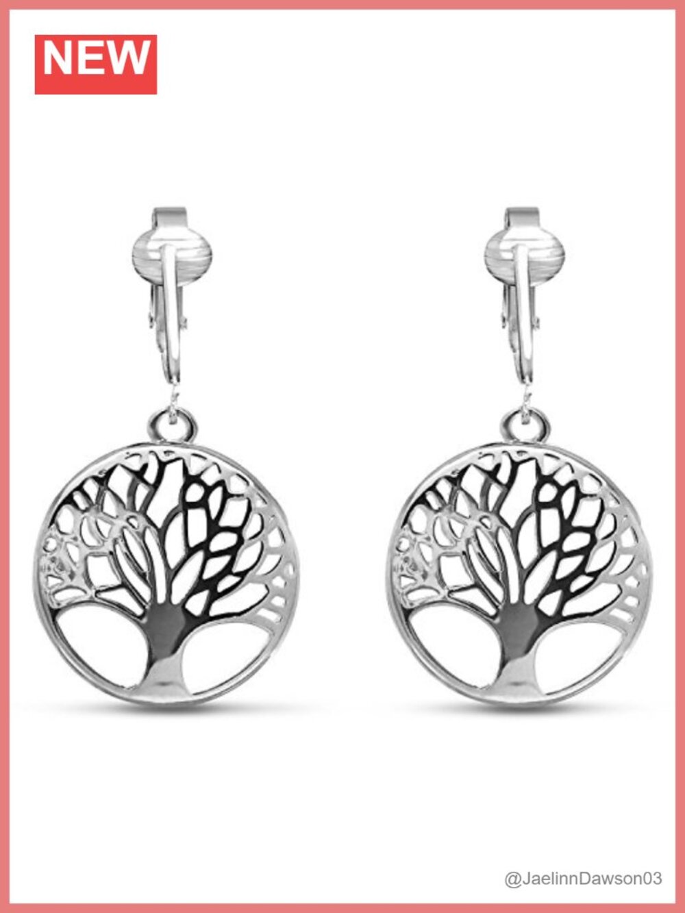 Silver Clip On Earrings For Women Adjustable Comfort Clips Dangling